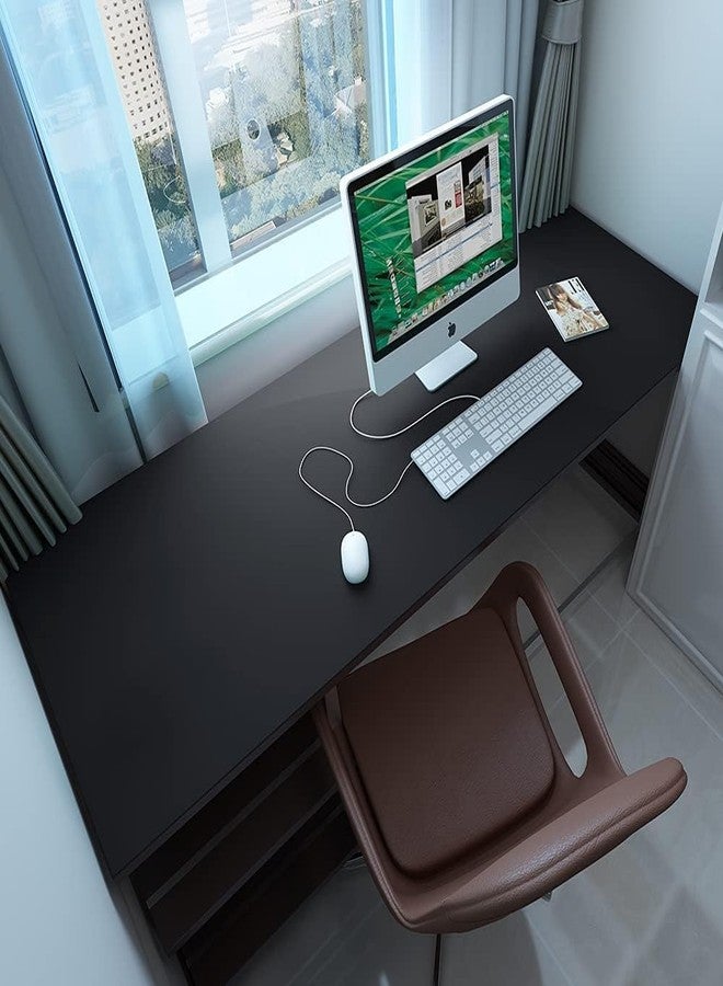 صن بيرد ورق جدران أسود من صن بيرد، ورق لاصق أسود غير لامع، أسود صلب، محكم، ذاتي اللصق، قابل للإزالة، لفة فيلم فينيل سميك للخزائن، ديكور جدران غرف النوم (30 × 127 سم) - Image 5